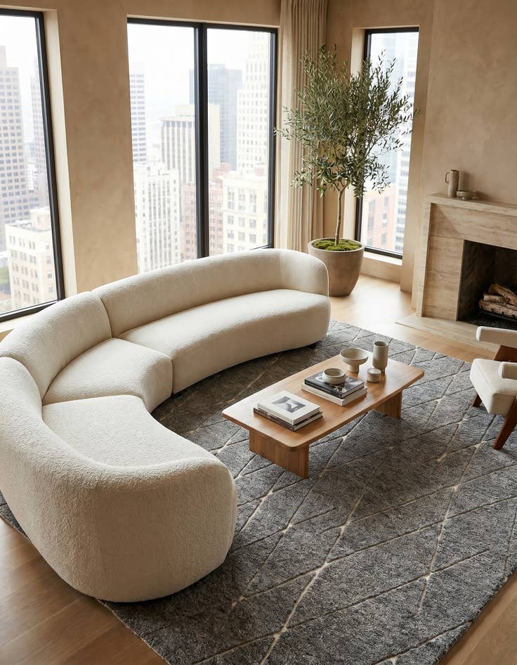 Detail image of 10' x 10' Atlas Moroccan Wool Square Rug