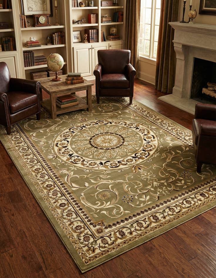 Detail image of 7' 10 x 11' Classic Aubusson Rug