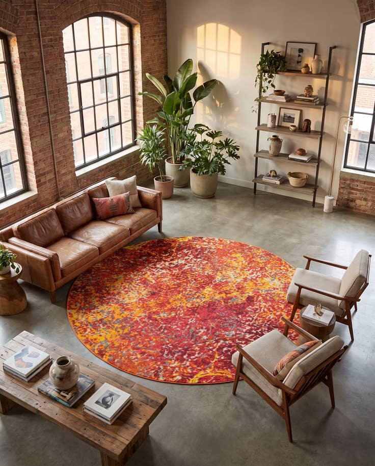 Detail image of 245cm x 245cm Washable Casablanca Round Rug