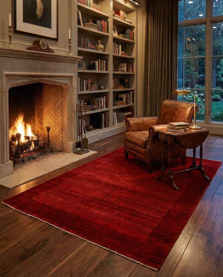 4' 9 x 6' 7 Hand Knotted Gabbeh Wool Rug