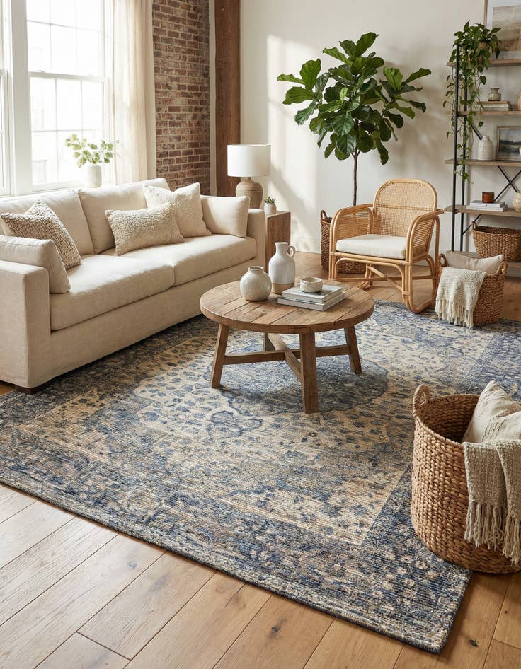 Detail image of 9' x 12'  Hand Woven Chenille Jute Rug