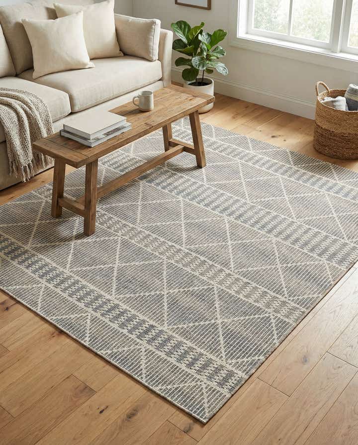 6' x 6' Easy-Clean Lattice Indoor / Outdoor Square Rug
