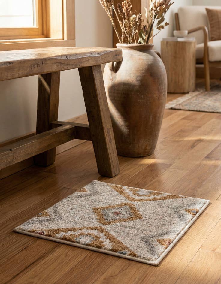 Detail image of 1' 4 x 1' 4 Eco Southwestern Sample Rug