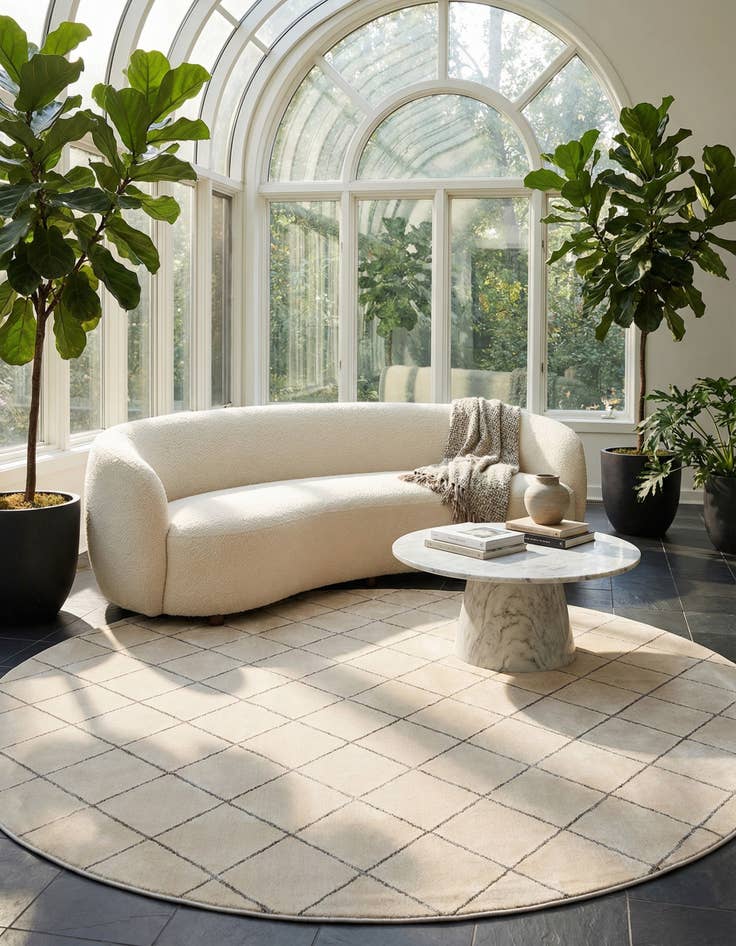 Detail image of 10' x 10' Vogue Geo Round Rug