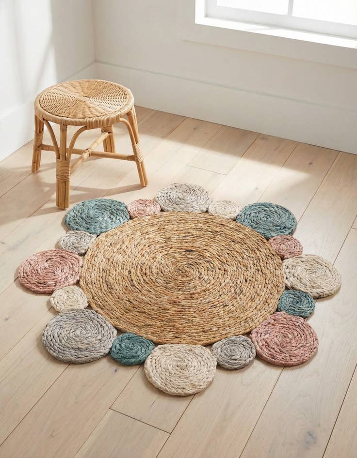 Detail image of 2' x 2' Handmade Braided Jute Round Rug