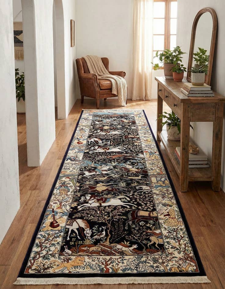 Detail image of 3' x 13' Nain Design Runner Rug