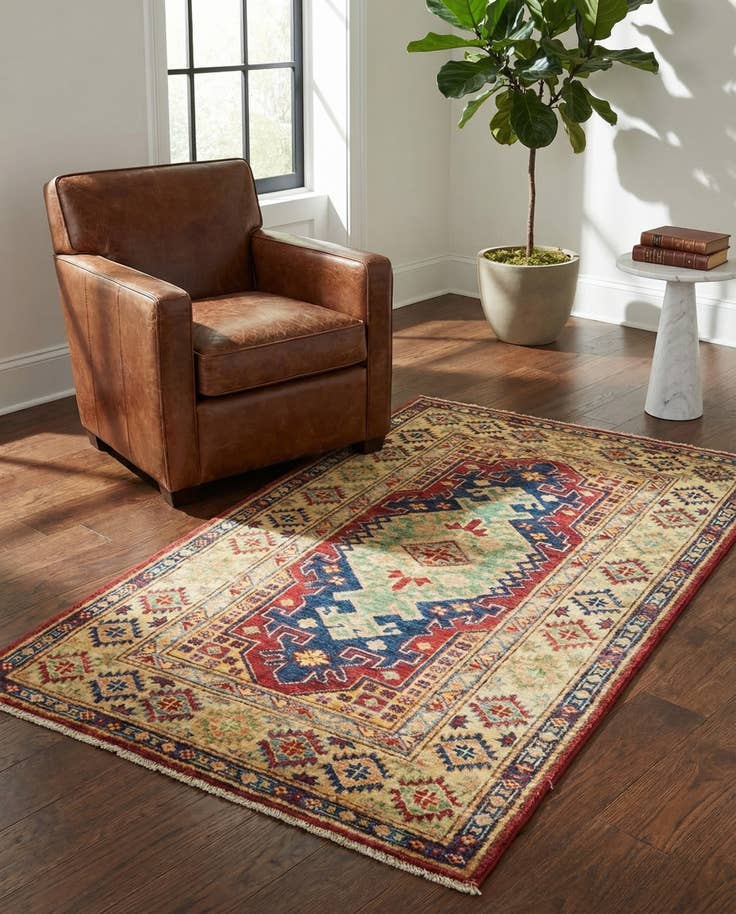 Detail image of 2' 10 x 4' 2 Hand Knotted Kazak Oriental Rug