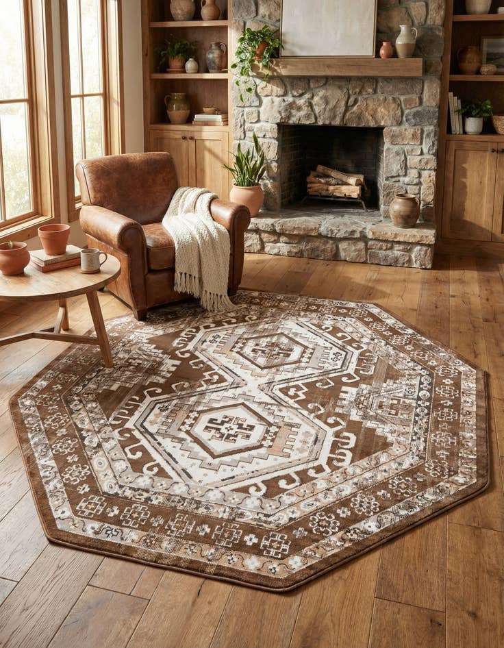 Detail image of 7' 10 x 7' 10 Charlotte Octagon Rug