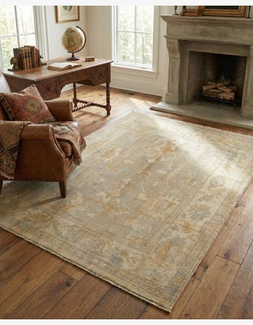 5' 3 x 6' 8 Hand Knotted Oushak Wool Rug