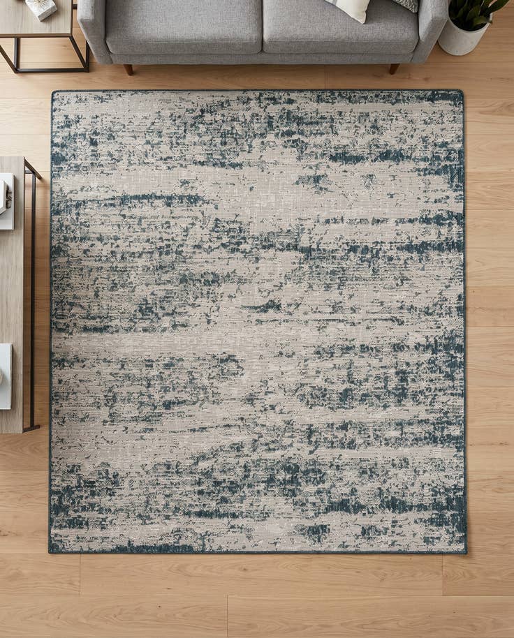 Detail image of 6' x 6' 10 Easy-Clean Modern Indoor / Outdoor Square Rug