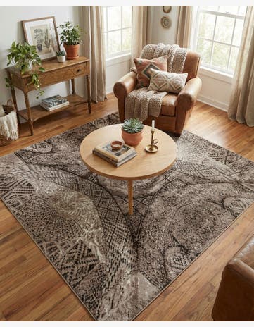 Brown Monaco Square Rug