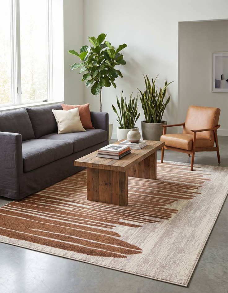 Detail image of 5' x 8' Easy-Clean Modern Indoor / Outdoor Rug