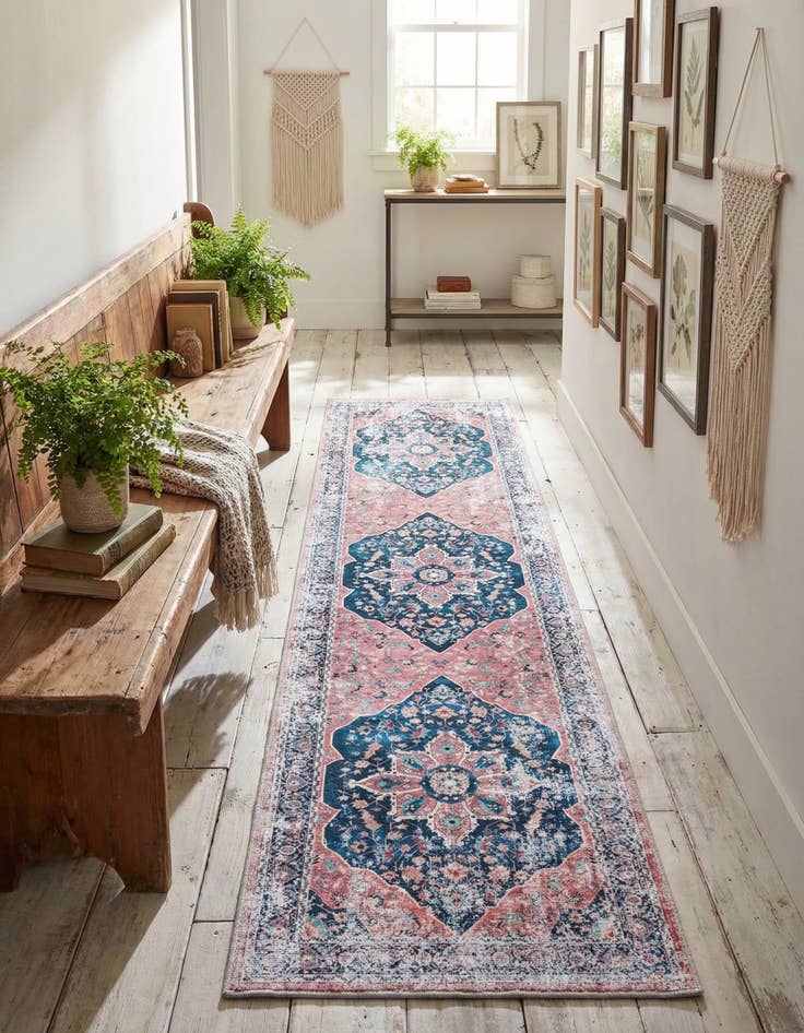 Detail image of 2' x 8' Washable Yara Runner Rug