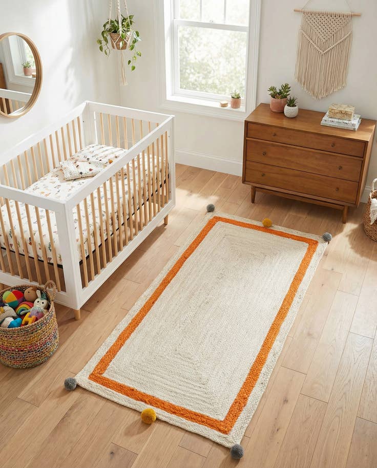 Detail image of 2' x 4' 1 Hand Braided Kids Braided Jute Runner Rug