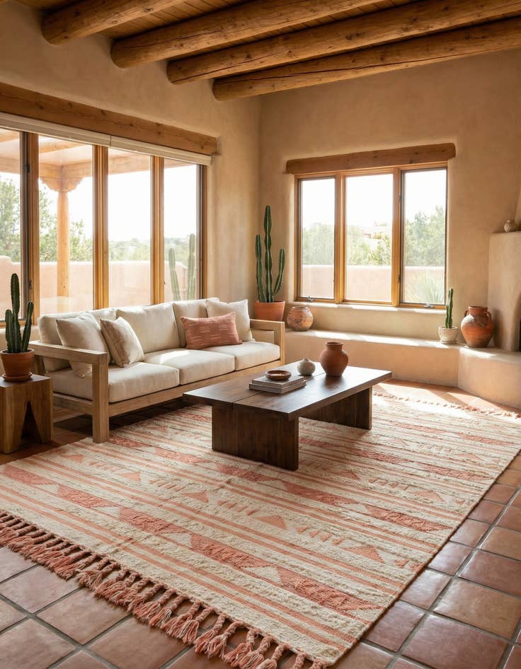 Detail image of 8' x 11'  Hand Woven Arizona Wool Rug