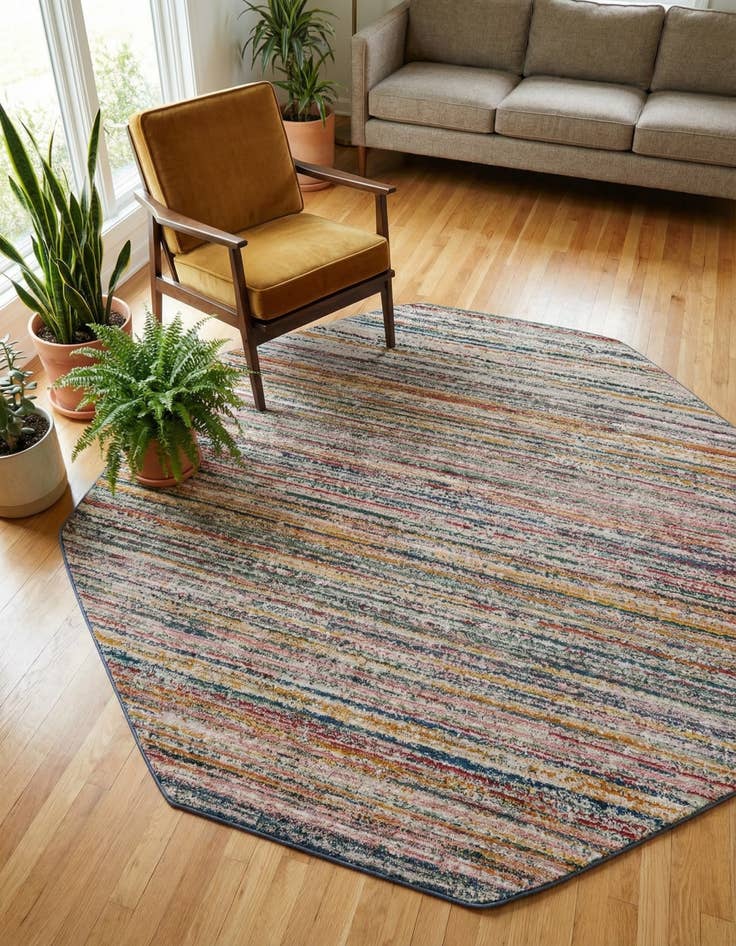 Detail image of 7' 3 x 7' 3 Gemstone Octagon Rug