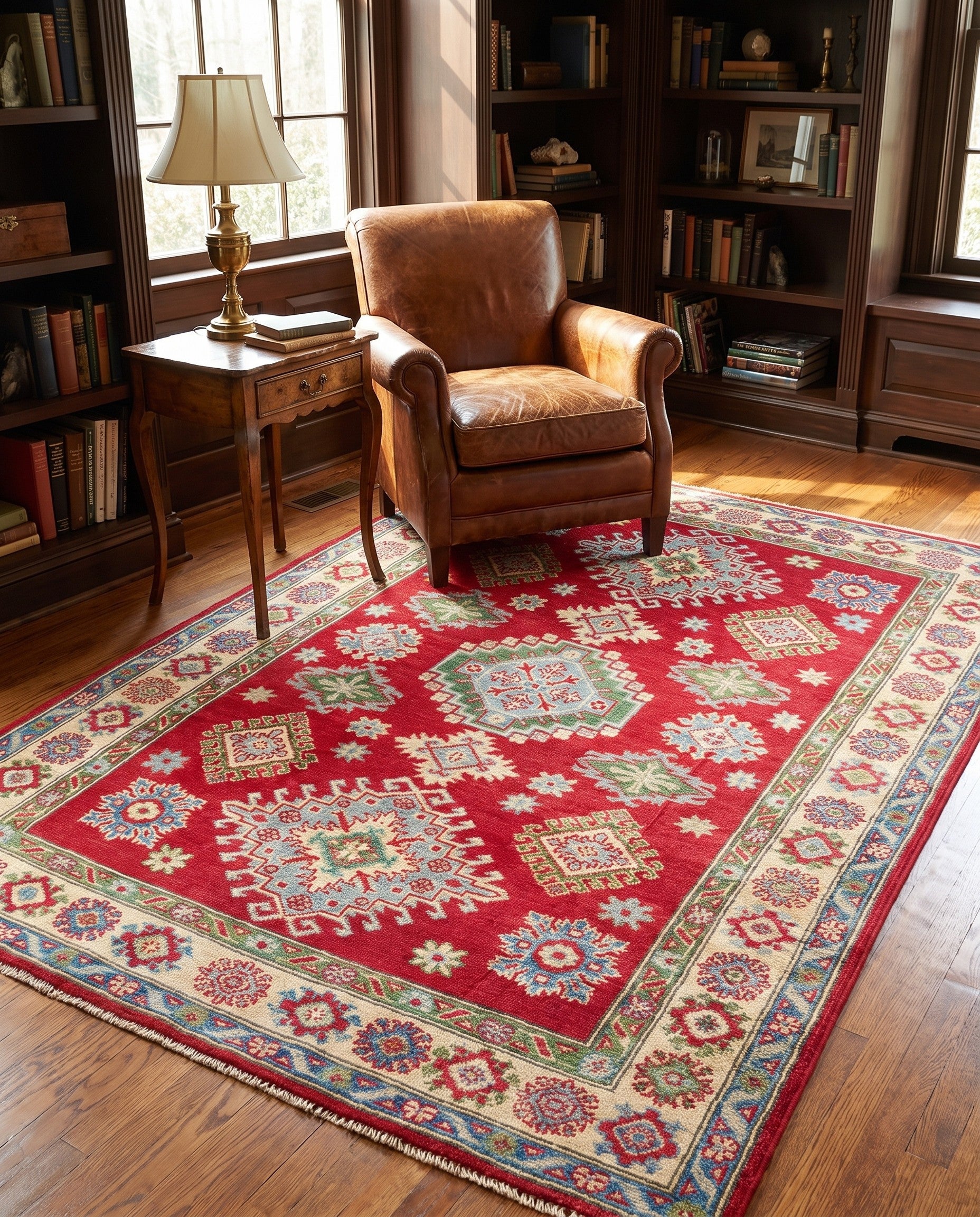 130cm x 185cm Hand Knotted Kazak Rug