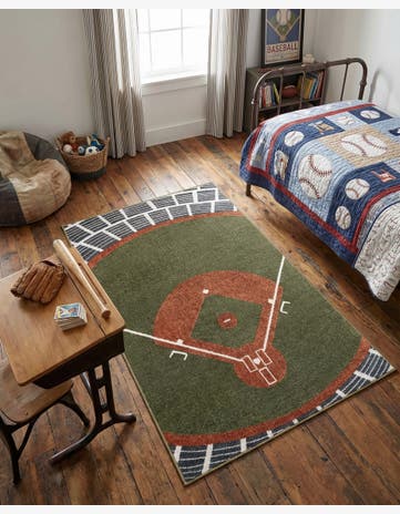 3' 3 x 5' 3 Sports Washable Rug