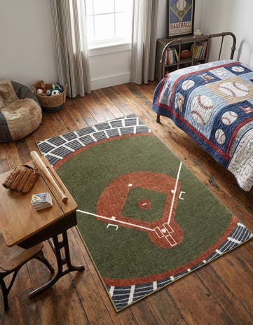 3' 3 x 5' 3 Sports Washable Rug
