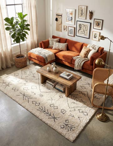 9' x 12' 2 Moroccan Shag Rug