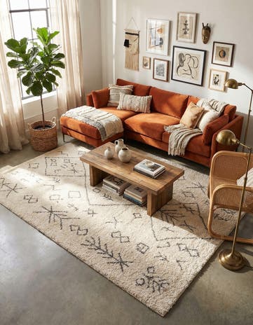 9' x 12' 2 Moroccan Shag Rug