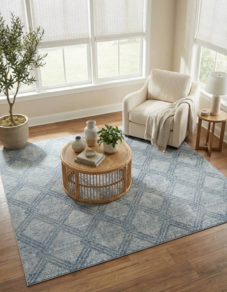 Detail image of 7' 10 x 7' 10 Kamala Washable Square Rug