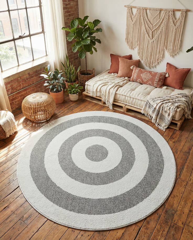 Detail image of 7' 10 x 7' 10 Boho Round Rug