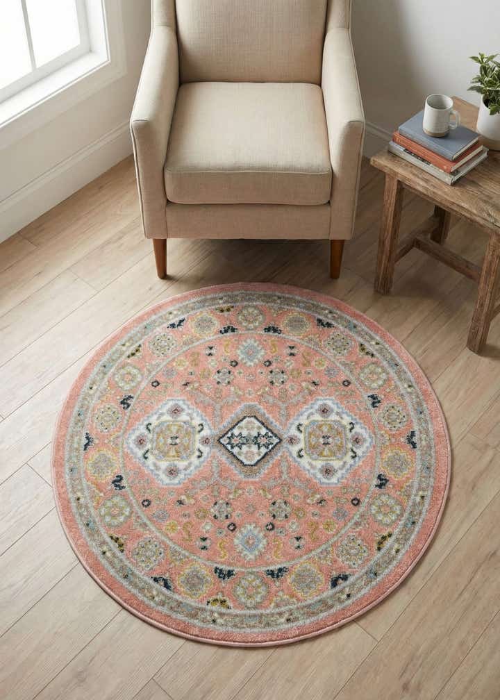 3' 3 x 3' 3 Kamala Washable Round Rug