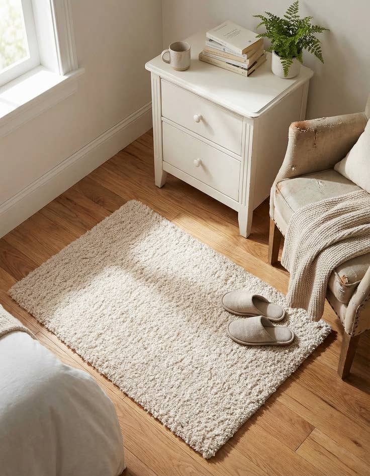 Detail image of 2' x 3' Soft Solid Shag Rug