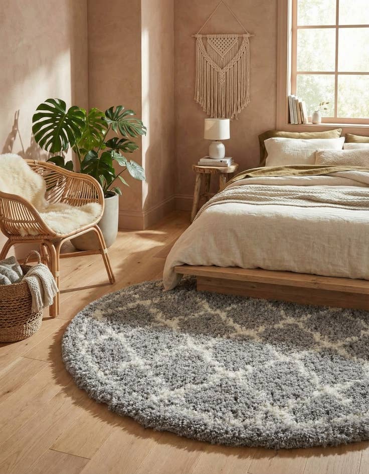 Detail image of 5' x 5' Infinity Shag Round Rug