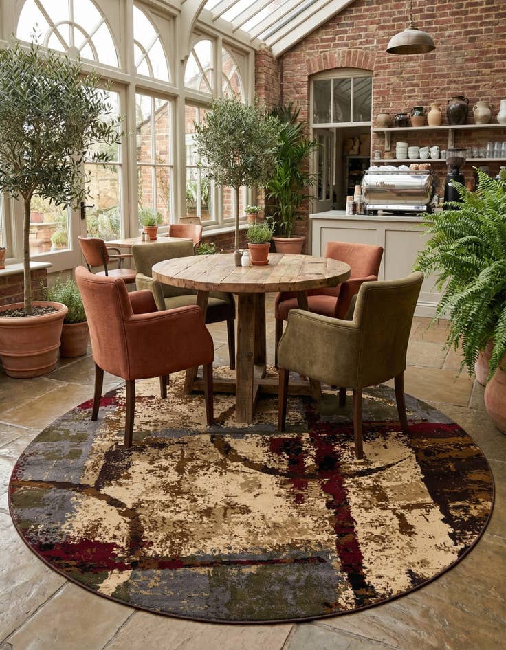 Detail image of 10' x 10' Coffee Shop Round Rug