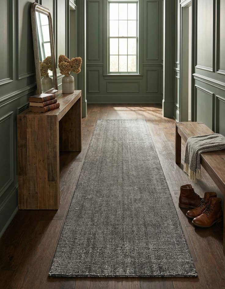 Detail image of 2' x 9' 10  Hand Woven Jill Zarin English Manor Farmhouse Wool Runner Rug