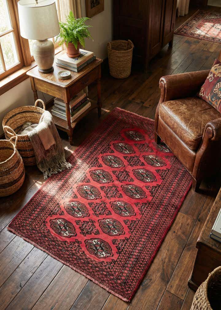 3' 1 x 4' 7 Hand Knotted Hamedan Persian Wool Rug