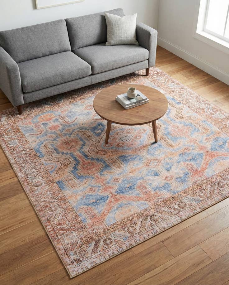 Detail image of 7' 6 x 7' 6 Washable Timeless Square Rug