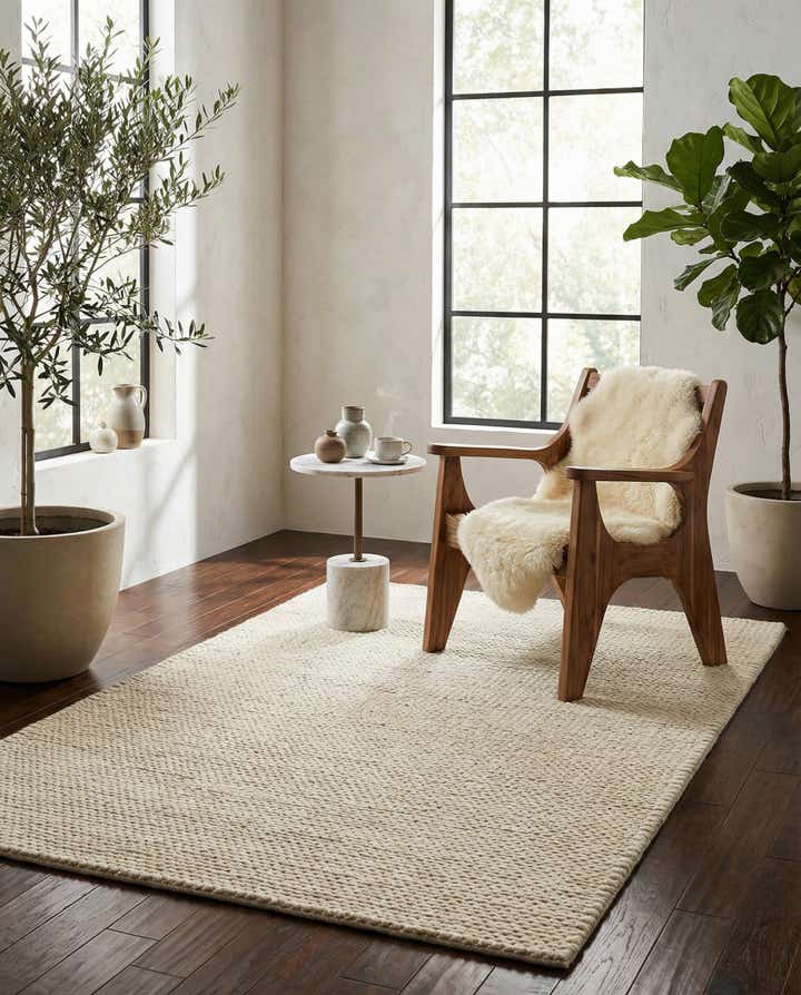 5' 1 x 8' Hand Woven Lana New Zealand Wool Rug