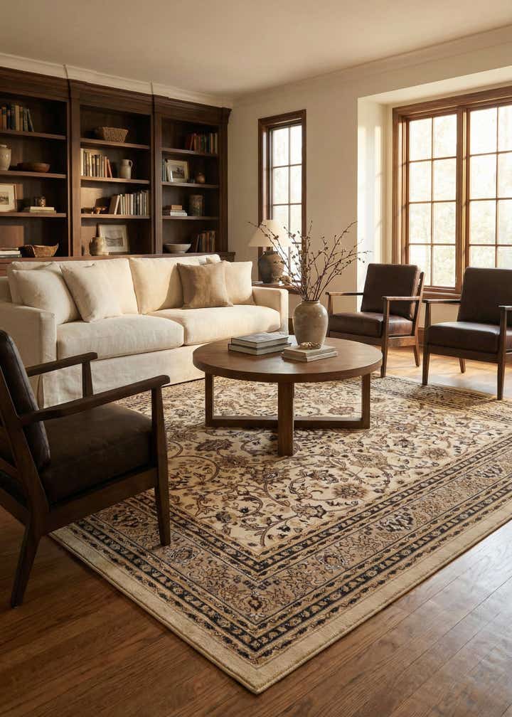 10' x 10' Kashan Design Square Rug