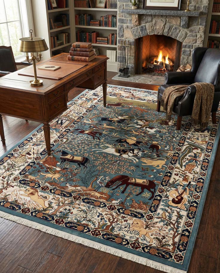 Detail image of 7' 1 x 10' Nain Design Rug