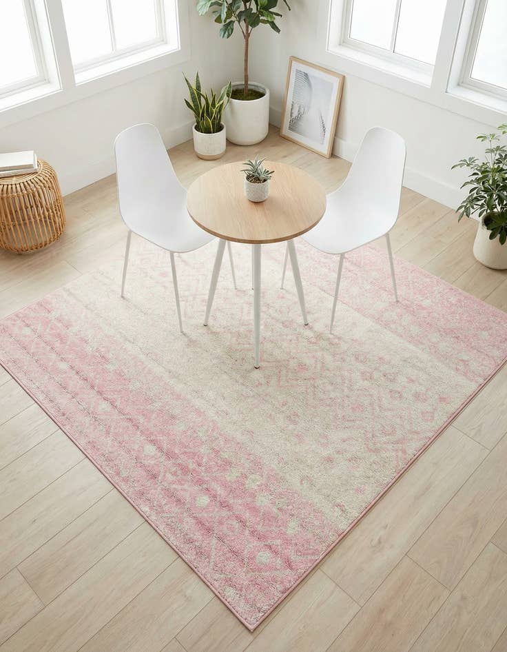 Detail image of 5' 3 x 5' 3 Moroccan Trellis Square Rug