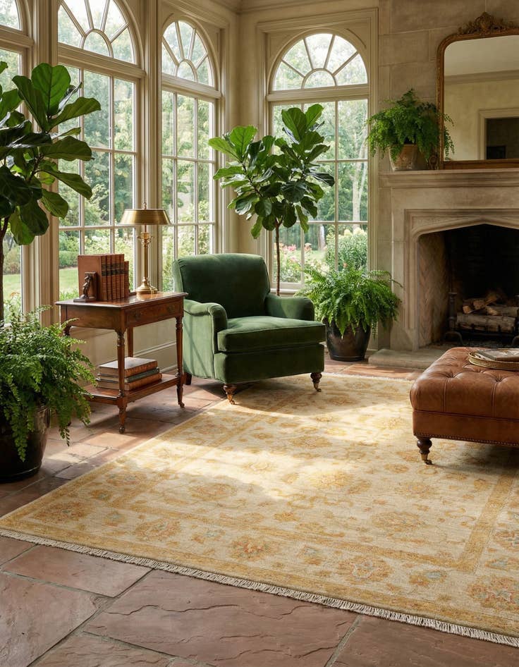 Detail image of 4' 11 x 6' 4 Kaizar Wool Rug