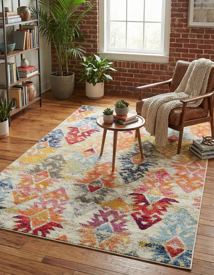 Detail image of 5' x 8' Washable Mesa Rug