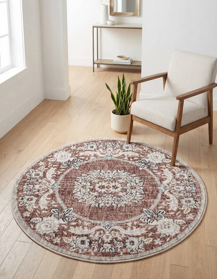 Detail image of 3' 3 x 3' 3 Eco Traditional Round Rug