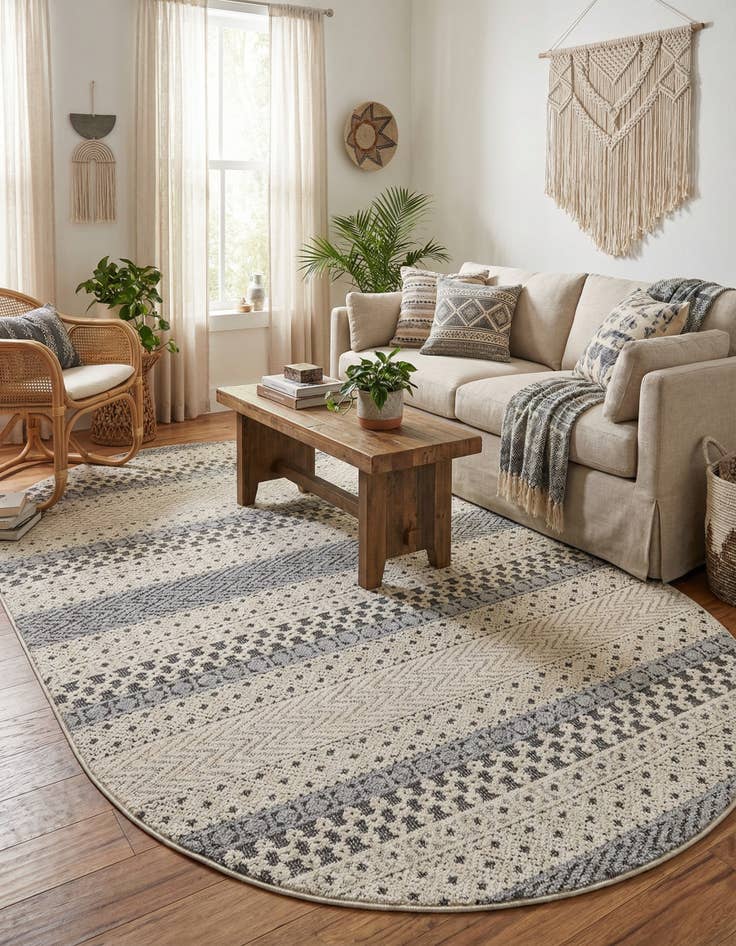 Detail image of 5' 3 x 8' Arlo Oval Rug