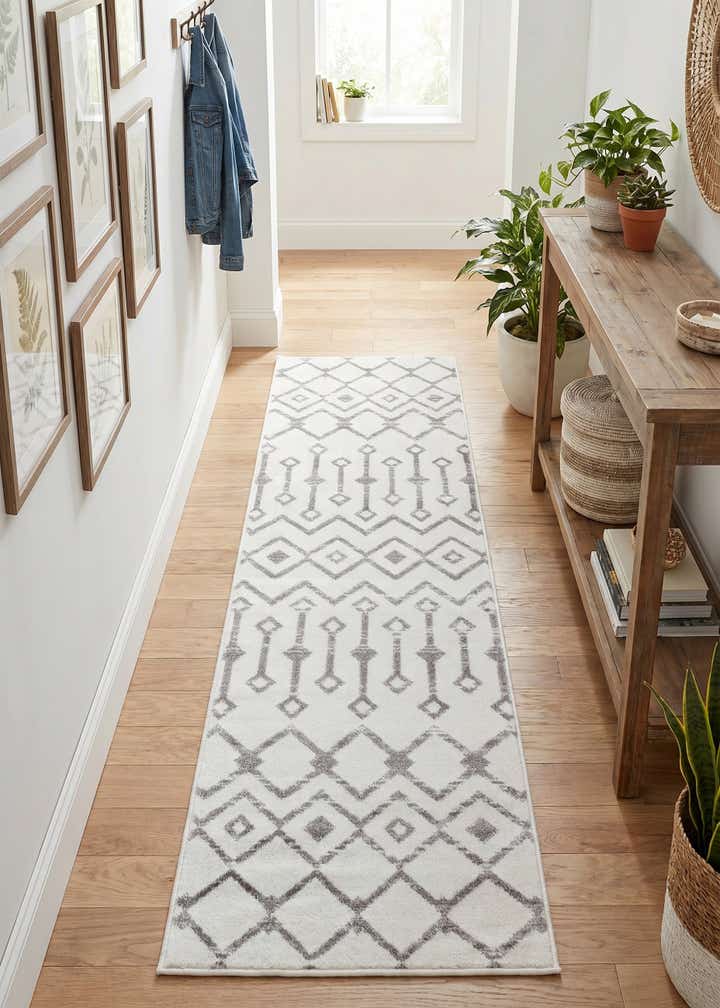 2' x 6' 7 Kasbah Trellis Runner Rug
