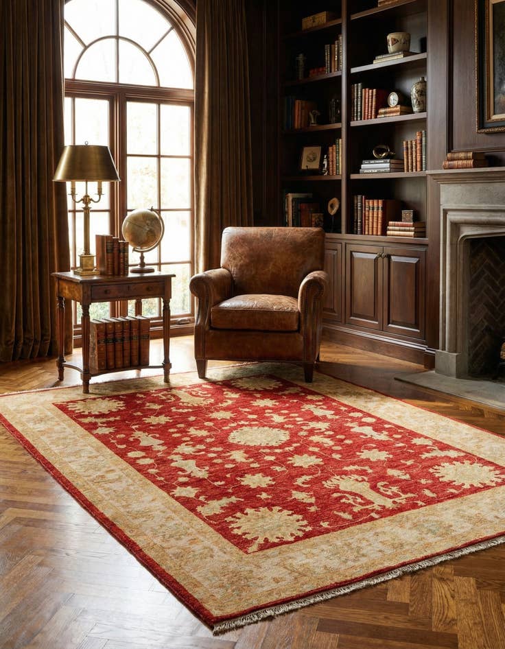 Detail image of 4' 11 x 6' 6 Kaizar Wool Rug