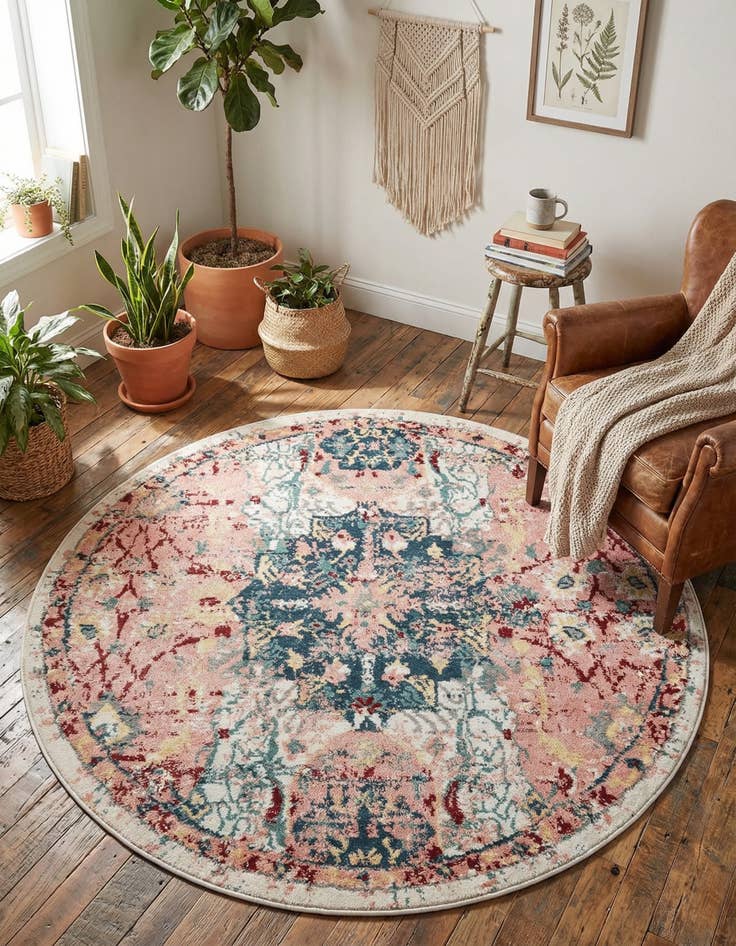 Detail image of 5' x 5' Charleston Round Rug