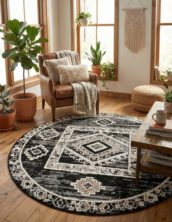 Detail image of 7' x 7' Cherokee Round Rug