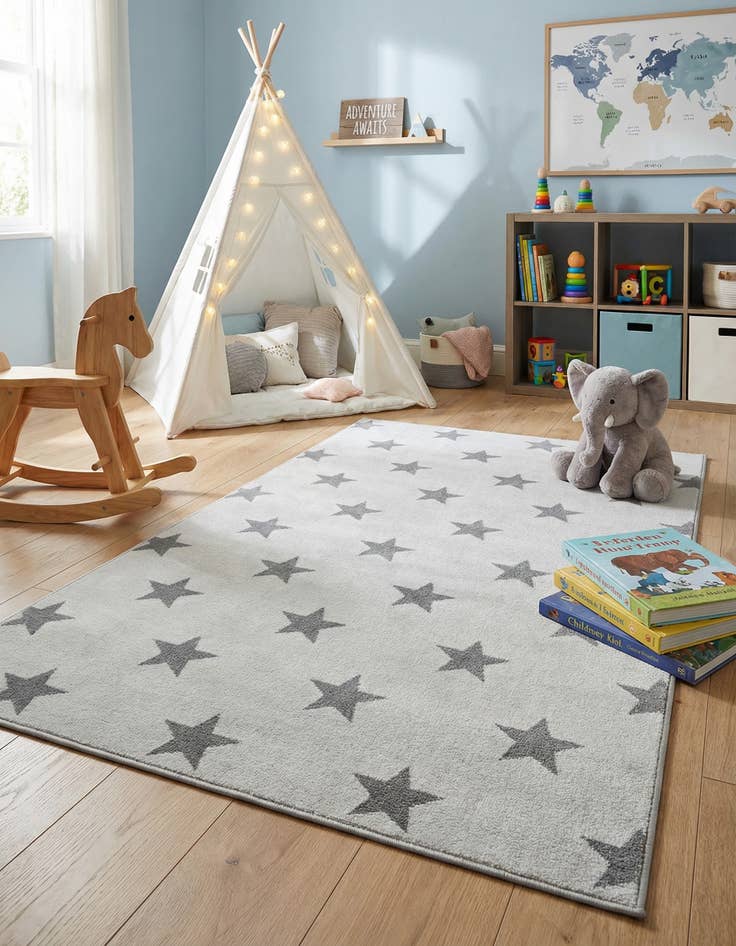Detail image of 5' 3 x 8' Whimsy Kids Rug