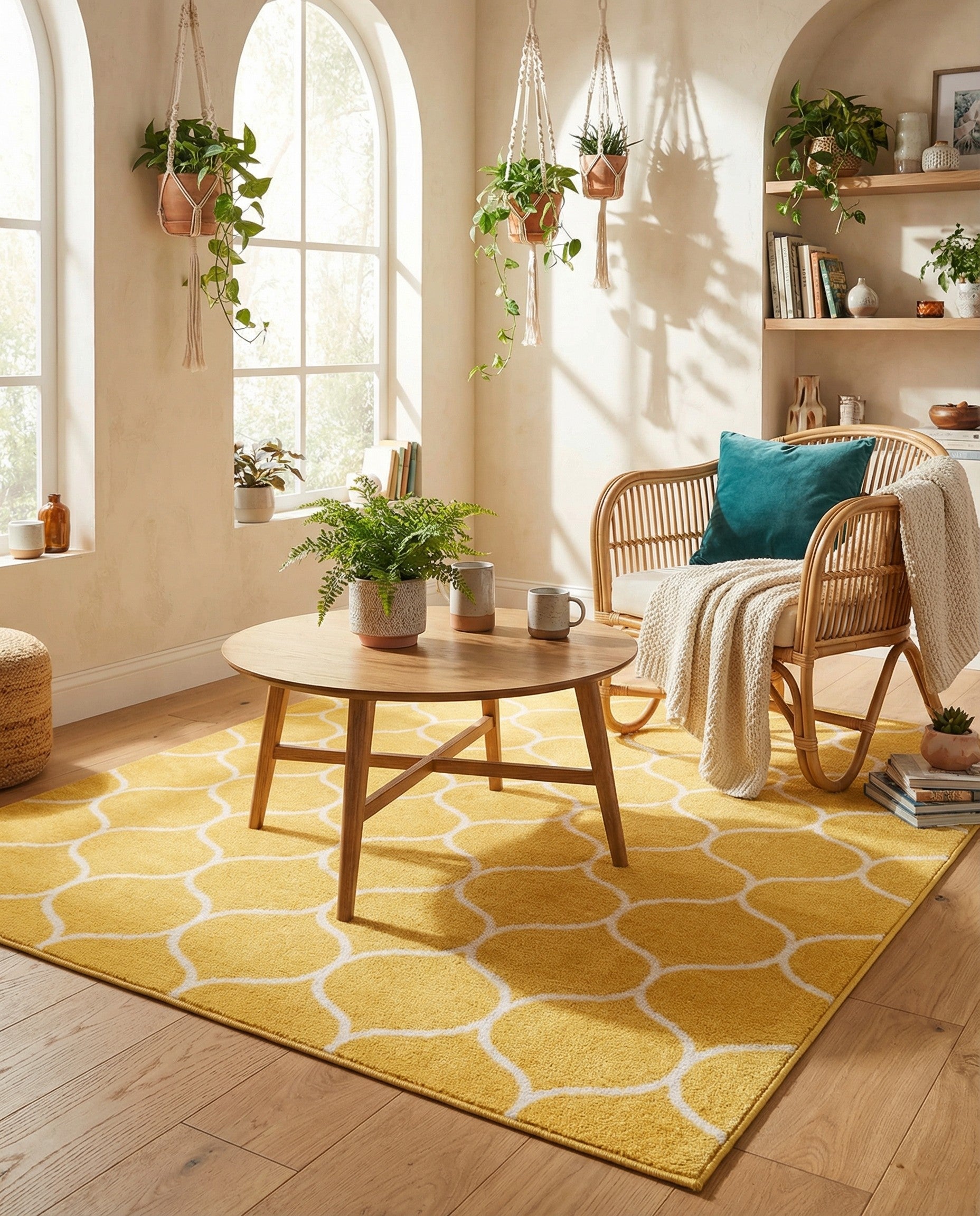 7' x 7' Trellis Frieze Square Rug