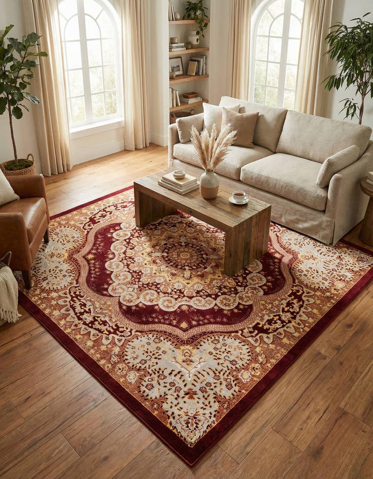 Detail image of 7' 10 x 7' 10 Kamala Washable Square Rug