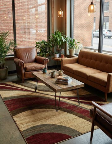 Beige Coffee Shop Rug
